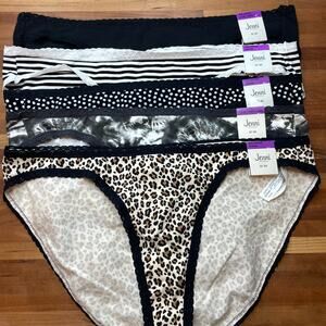 Jenni Women's Lace Trim Bikini Underwear set of 5
